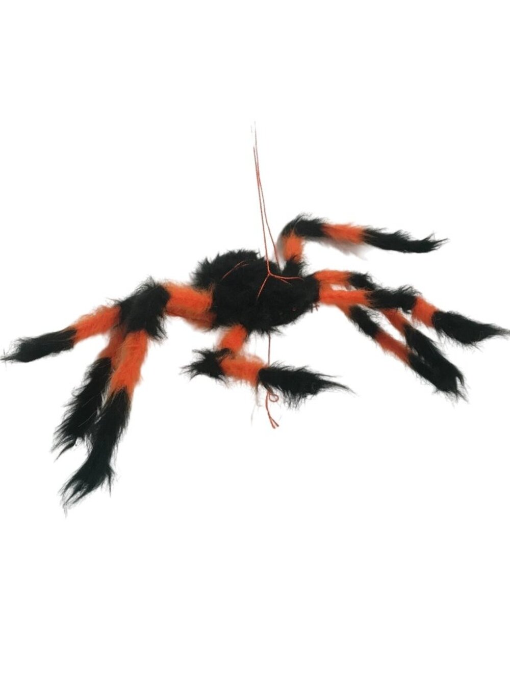 Giant Orange & Black Spider Halloween Decoration Adjustable Legs 22" Wide